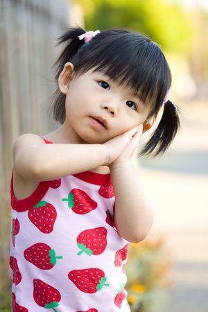 Little Asian Chinese girlの写真素材