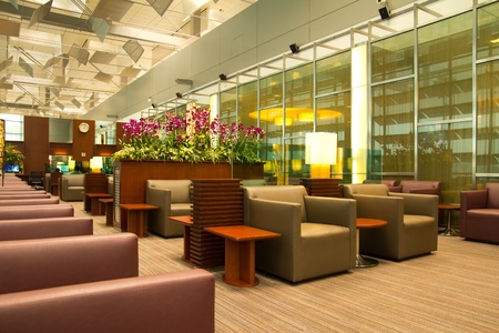Picture of modern interior airport loungeのeditorial素材