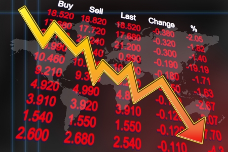 Stocks price in downtrend mode indicates global economy enter recession Stocks price in downtrend mode indicates global economy enter recession
