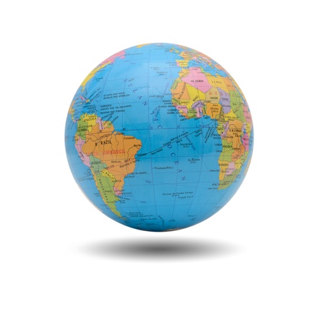 School planet globe isolated over white backgroundの写真素材