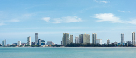 Panorama view of Penang from the seaの写真素材