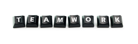 The word Teamwork spelled out using keyboard buttonsの写真素材
