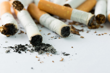 Close up shoot or cigarettes and ash