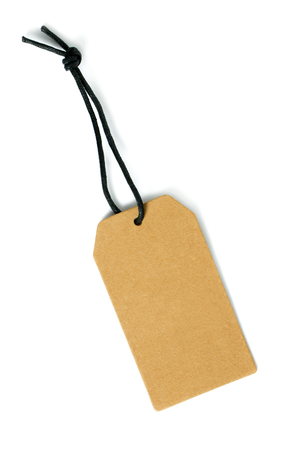 Blank paper price tag, with copy spaceの写真素材