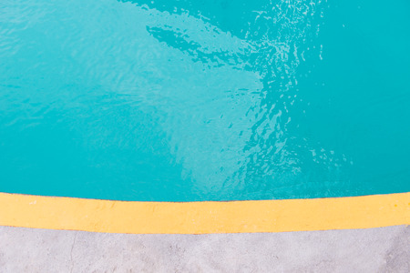 Close up of resort swimming pool, from top viewの写真素材