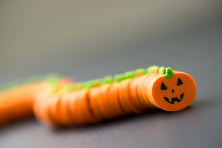 Halloween pumpkins Jack o lantern decorative ornamentの写真素材