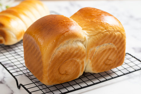 Homemade bake sweet bun or dinner roll ready to be served