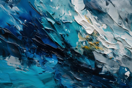 Blue abstract acrylic knife painting, Generative AIの素材