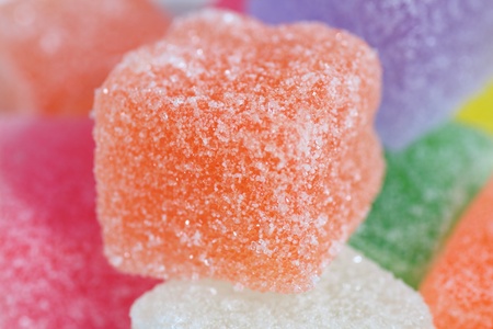 This is a jelly confectionery of various colors of hydrangea の写真素材