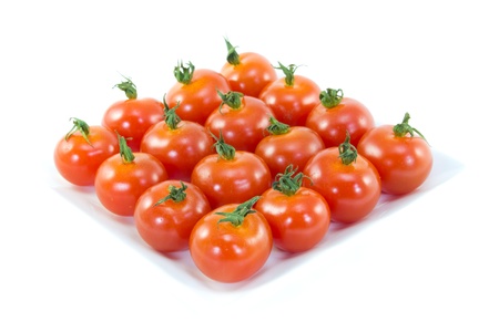 This is the photo was taken to place the diamond-shaped cherry tomatoes.の写真素材