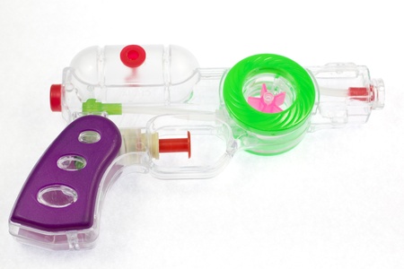 This is a picture of the gun that I got a bonus of pizza.の写真素材