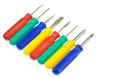 This is a picture of colorful screwdrivers set.の写真素材