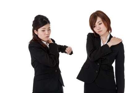 This is a photo of two young business people.の写真素材
