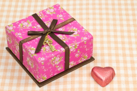This is a photograph of a Valentine's Day gift.の写真素材