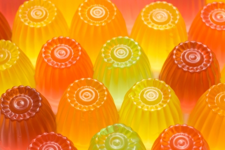 This is a photo of colorful jelly.の写真素材