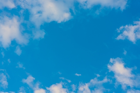 This is the cloud and blue sky on a sunny day.の写真素材