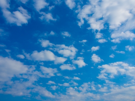 This is the clouds and blue sky on a sunny day.の写真素材
