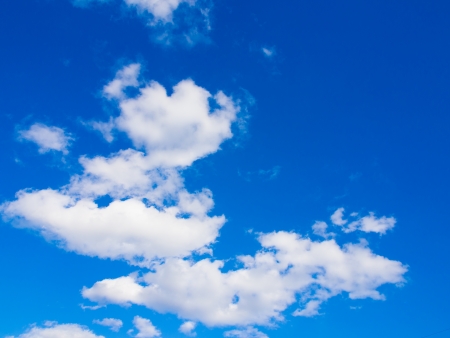 This is the clouds and blue sky on a sunny day.の写真素材