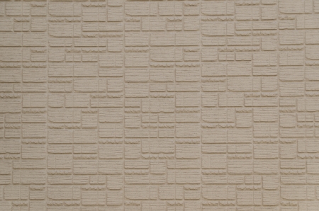 This is a wall made with decorative block.の写真素材