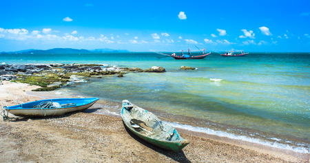 Boats fisherman in Thailandの写真素材