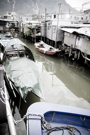 Tai O scene, Hong Kongの写真素材