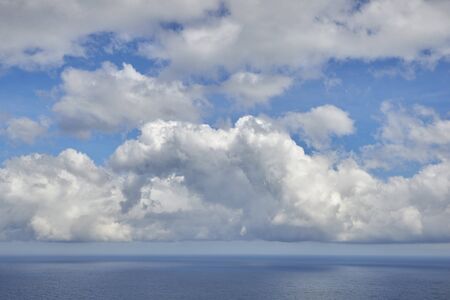 Clouds over the sea in a spring morning