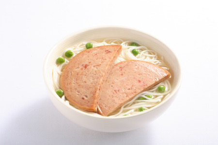 pork luncheon meat noodles