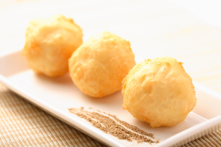 deep fry cuttlefish ballの写真素材
