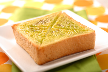toast with jamの写真素材