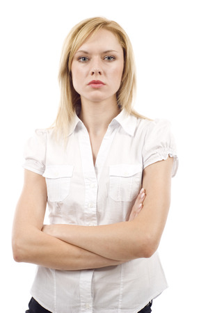 Portrait of a young attractive business womanの写真素材