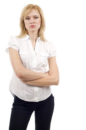 Portrait of a young attractive business womanの写真素材