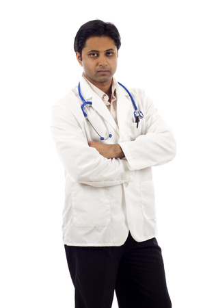 Confident Asian doctor withStethoscopeの写真素材
