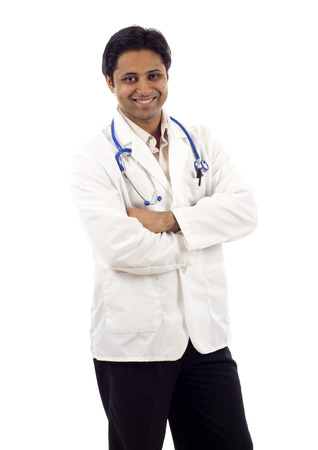 Happy Asian doctor with Stethoscopeの写真素材