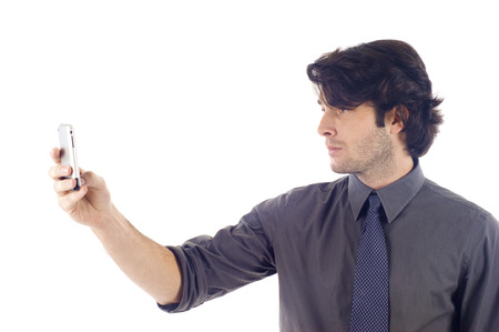 businessman working with pda or smartphoneの写真素材