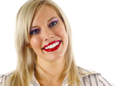 Beautiful Blond Business Woman Smilingの写真素材