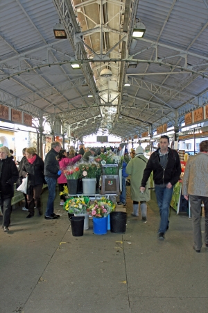 Antibes, France, 14th February, 2013, People at Marche Provencal in Antibesのeditorial素材