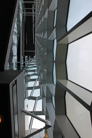 30th March 2013, Reykjavik, Iceland. The amazing interior of the concert hall and conference center of Harpa, which is located in the harbour of the capital Reykjavik.のeditorial素材