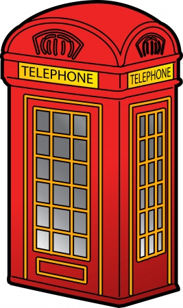 Classic Red British Phone Boothのイラスト素材