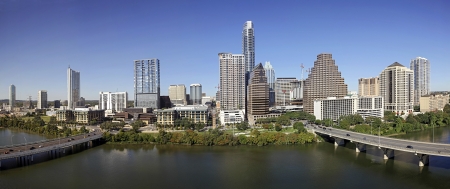 A View of the Skyline Austin at Sunny Day in Texas