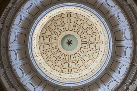 The Texas State Capitol's Rotunda Ceiling in Austin, Texasのeditorial素材