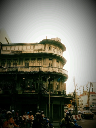 Antique building in Bangkok China Townの素材