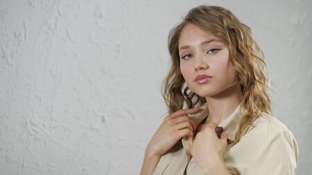 Portrait of blonde girl.