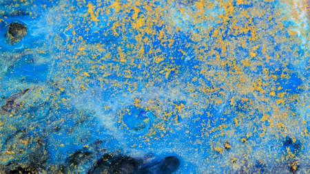 Blue streaks on a white background. Liquid abstractions. Abstract natural art.