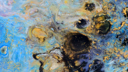 Blue streaks on a white background. Liquid abstractions. Abstract natural art.