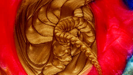 Red and gold background. Gold dust background with yellow and red streaks.の写真素材