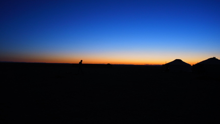 dusk of Mongoliaの写真素材