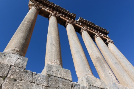 the Temple of Jupiter in Baalbek ,Lebanonの写真素材