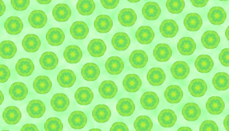 Green abstract background with pretty flowers.の写真素材