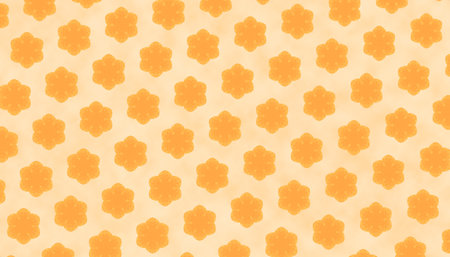 Orange abstract background with pretty flowers.の写真素材