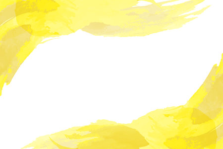 <p>Abstract yellow watercolor brush stroke on white background. Vector illustration.</p>のイラスト素材